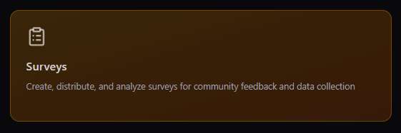 Survey Management main screen