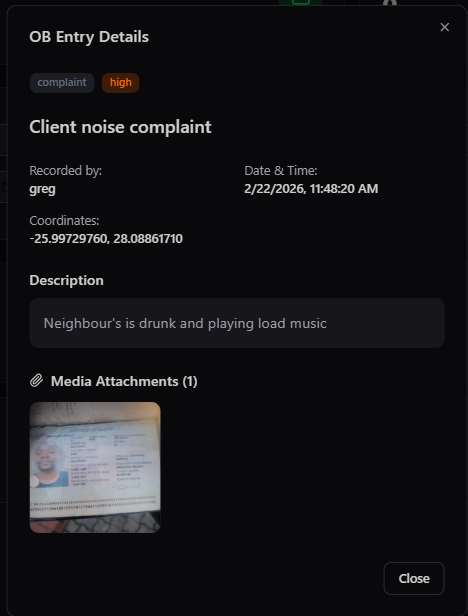 OB Entry Details