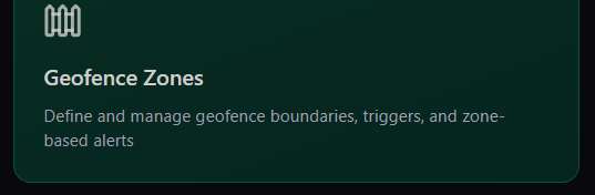 Geofence Zones module tile