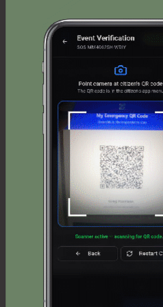 Event Verification camera actively scanning